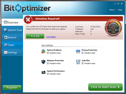 BitOptimizer Screenshot